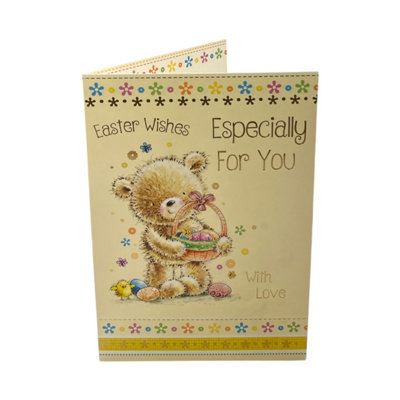 Especially For You Cute Teddy & Eggs Design Easter Card from B&Q