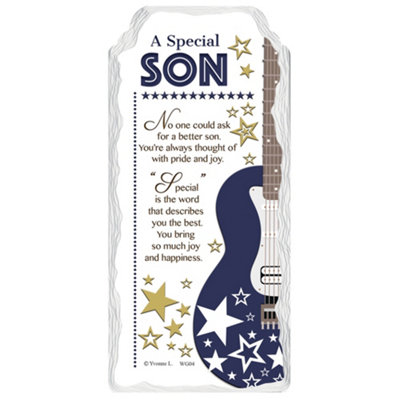A Special Son Sentimental Handcrafted Ceramic Plaque from B&Q