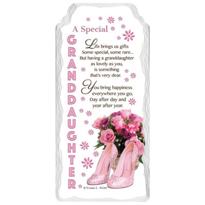  - A Special Granddaughter Sentimental Handcrafted Ceramic Plaque
