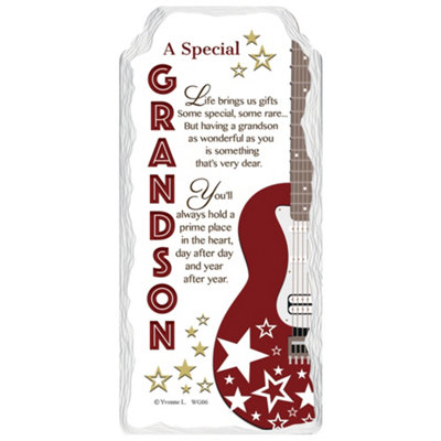  - A Special Grandson Sentimental Handcrafted Ceramic Plaque