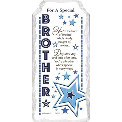 For A Special Brother Sentimental Handcrafted Ceramic Plaque from B&Q