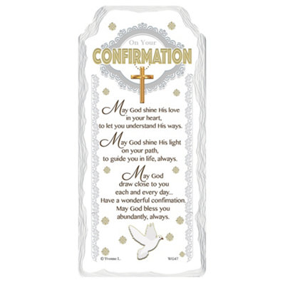 On Your Confirmation Sentimental Handcrafted Ceramic Plaque from B&Q