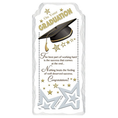 Congratulation On Your Graduation Sentimental Handcrafted Ceramic Plaque from B&Q