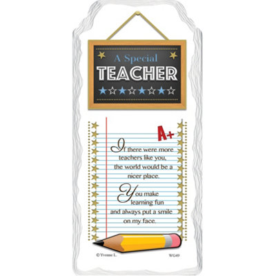 A Special Teacher Sentimental Handcrafted Ceramic Plaque from B&Q