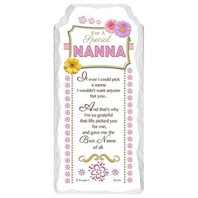 For A Special Nanna Sentimental Handcrafted Ceramic Plaque from B&Q