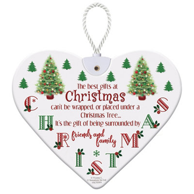 The Best Gifts At Christmas Hanging Plaque from B&Q