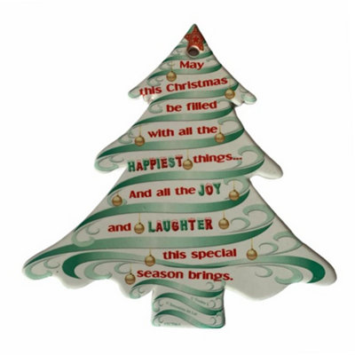 May This Christmas Be Filled With Joy Tree Design Hanging Plaque from B&Q