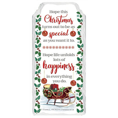 Special Christmas Sleigh Hanging Plaque from B&Q