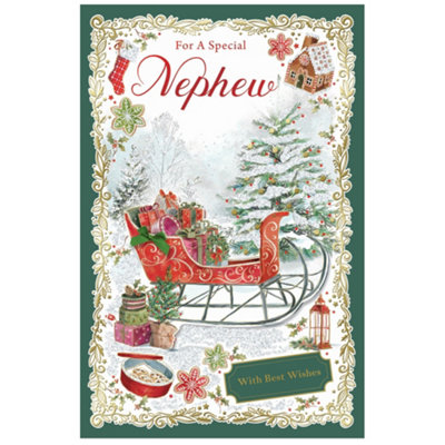 For A Special Nephew With Best Wishes Christmas Card from B&Q