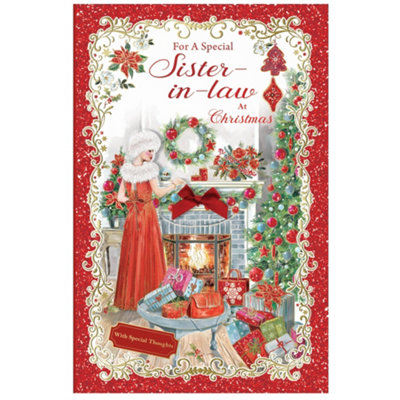 A Heartfelt Wishes For Sister In Law With Special Thoughts Christmas Card from B&Q