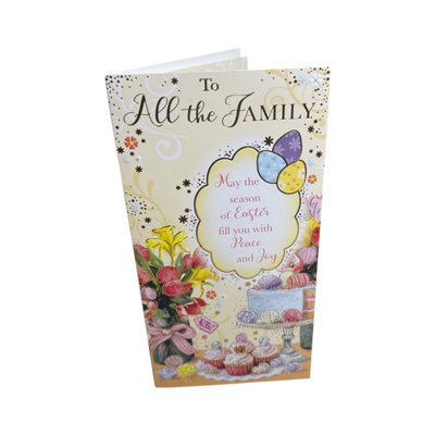 To All The Family Cupcakes And Eggs Design Easter Card from B&Q