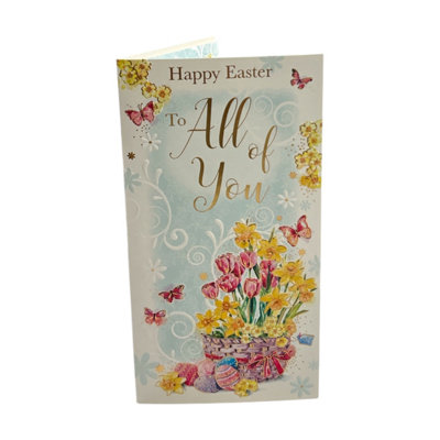 To All Of You Basket Of Flowers Easter Card from B&Q