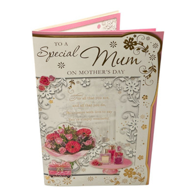 To A Special Mum Floral And Perfume Design Keepsake Mother's Day Boxed Card from B&Q