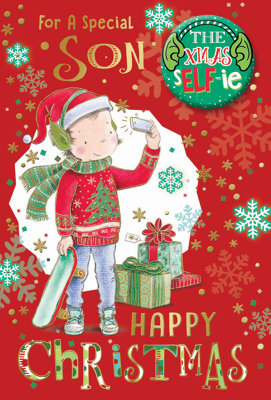 For A Special Son Selfie Design Christmas Card from B&Q