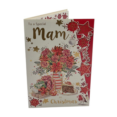 To A Special Mam Stack Of Gifts Design Christmas Card from B&Q