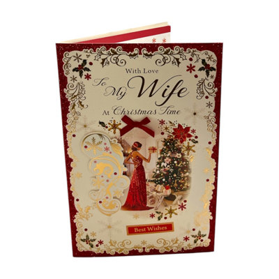 With Heartfelt Love To My Wife Christmas Card from B&Q
