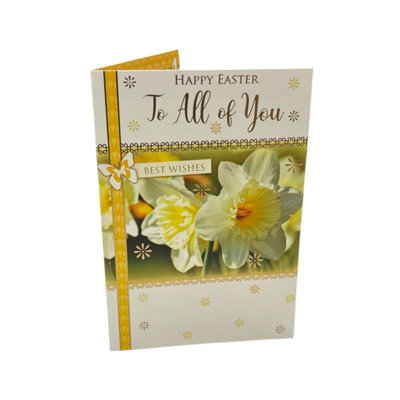 To All Of You White Daffodil Flowers Design Easter Card from B&Q