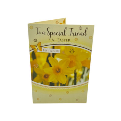 To Special Friend Yellow Daffodil Flowers Design Easter Card from B&Q