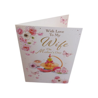 To My Wife Pretty Perfume Design Mother's Day Card from B&Q