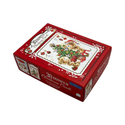  - Box Of 30 Bumper Cute Christmas Cards With Envelopes
