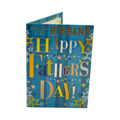 To My Husband Stars Design Father's Day Card from B&Q