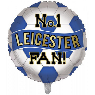 No. 1 Leicester Football Fan Blue & White 18-Inch Foil Balloon from B&Q