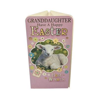 To Granddaughter Cute Lamb Design Easter Money Wallet Card from B&Q