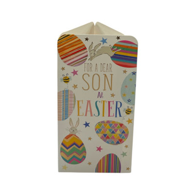 For A Dear Son Bunnies And Eggs Design Easter Money Wallet Card from B&Q