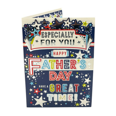 Especially For You Star Design Blue Father's Day Card from B&Q