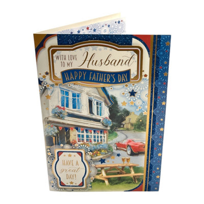 To My Husband Beautiful House Design Father's Day Card from B&Q