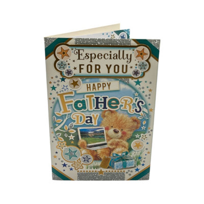 Especially For You Teddy With Laptop Design Father's Day Card from B&Q