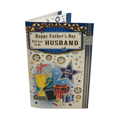To My Husband Trophy And Gift Design Father's Day Boxed Card from B&Q