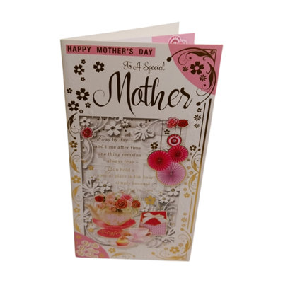 To A Special Mother Floral Tea Pot Sentimental Design Mother's Day Card from B&Q