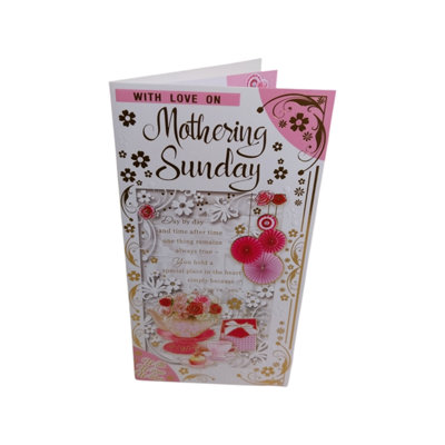 Mothering Sunday Floral Tea Pot Sentimental Design Mother's Day Card from B&Q