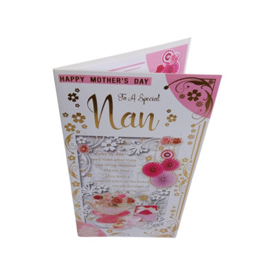 To A Special Nan Floral Tea Pot Sentimental Design Mother's Day Card from B&Q