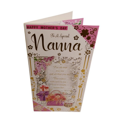 To A Special Nanna Sentimental Verse Mother's Day Card from B&Q
