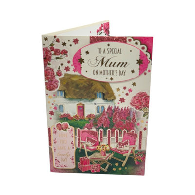 To A Special Mum Beautiful House Floral Design Mother's Day Card from B&Q