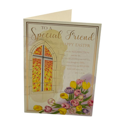 To A Special Friend Light Of The World Happy Easter Greeting Card from B&Q