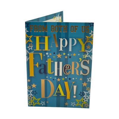  - From Both Of Us Stars Design Father's Day Card
