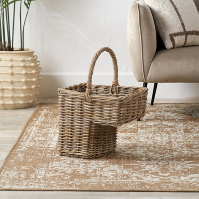 Pacific Lifestyle Tobs Large Grey Kubu Rattan Stair Basket from B&Q
