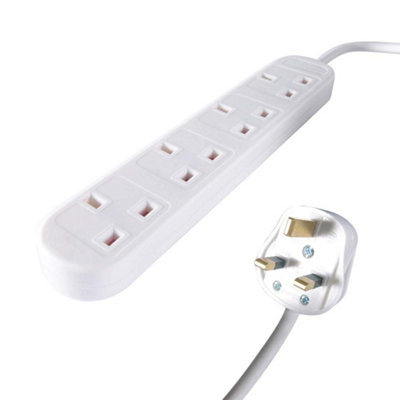 Easigear Connekt Gear 10M Male Mains Power Pdu 4 Gang Uk Socket Extension Block from B&Q