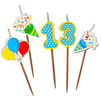 Global Journey Gifts Milestone 13Th Birthday Cake Candle Set