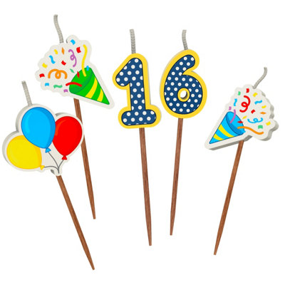 Global Journey Gifts Milestone 16Th Birthday Cake Candle Set