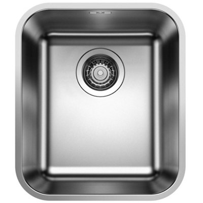 Blanco Supra 340-U 1.0 Bowl Undermount Brushed Stainless Steel Sink With Waste from B&Q