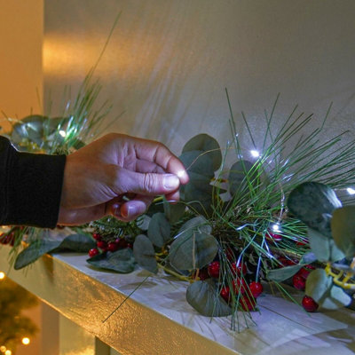 Festive Lights 2M 20 White Led Battery Powered Decorative Micro Firely Fairy String Lights On Silver Wire from B&Q