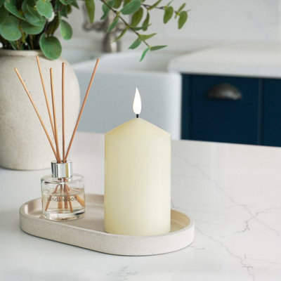 Festive Lights Ember™ Battery Chapel Candle12.5Cm from B&Q