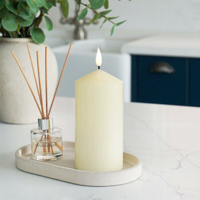 Festive Lights Ember™ Battery Chapel Candle15Cm from B&Q