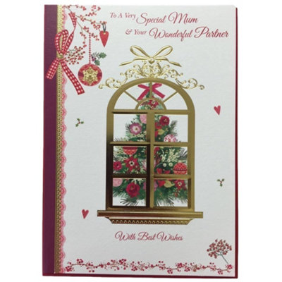 - Traditional Mum And Partner Christmas Card