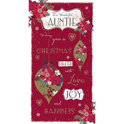 Wishing Well Studios Christmas CardWonderful Auntie At Christmas from B&Q
