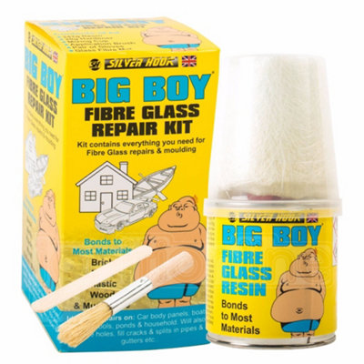 Silverhook Fibre Glass Resin Repair Kit Bond Moulding Hardener Matting Car Boat All In One from B&Q